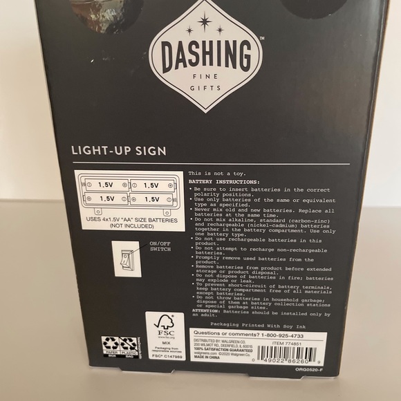 Dashing Fine Gifts LIGHT-UP Sign Includes 84 Letters and Symbols NEW - Picture 5 of 6